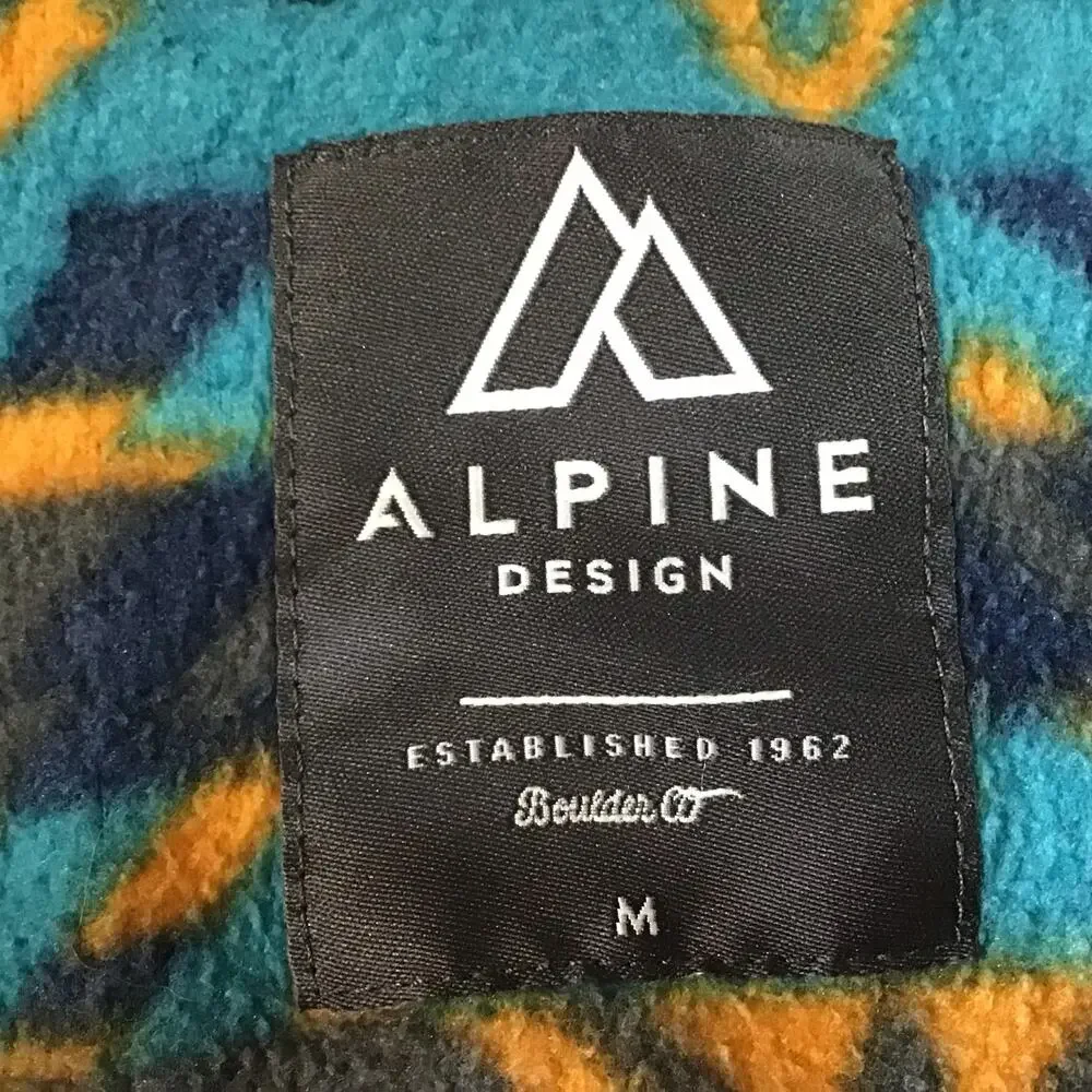 Alpine Design Aztec Southwestern Print Fleece 1/4 Zip Pullover Medium
